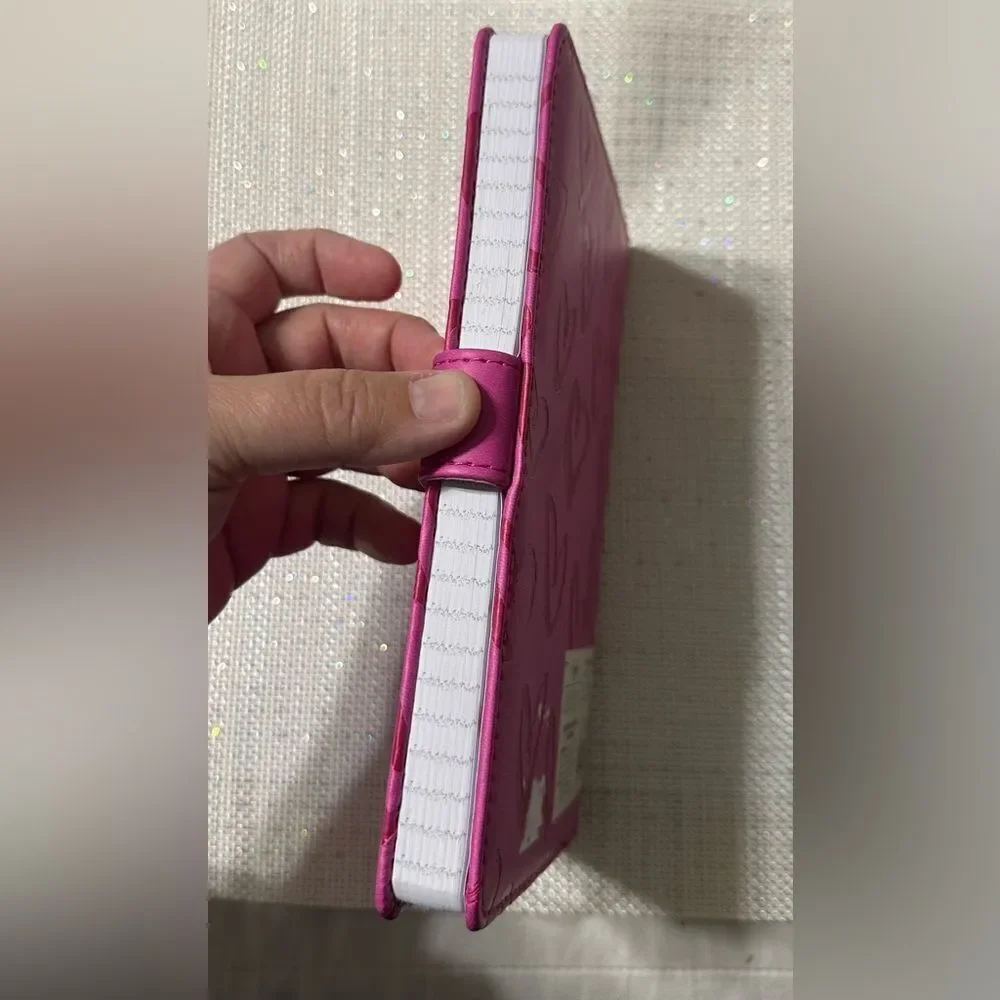 Blue Bible Verse Pink Hearts Faux Leather Bound Journal